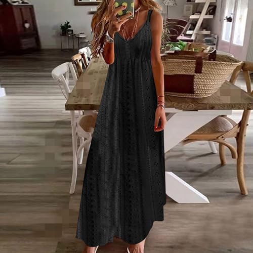Ceboyel Women's Spaghetti Strap Maxi Dress Boho Beach Sundress 2024