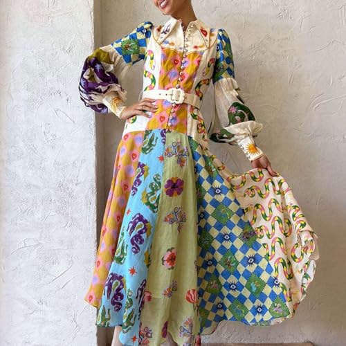 Women's Graffiti Print Maxi Dress